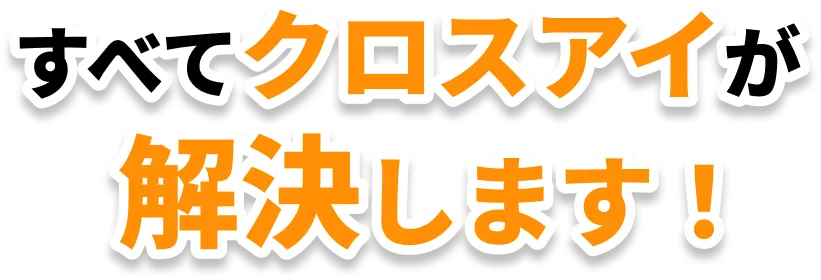 すべてクロスアイが解決します！